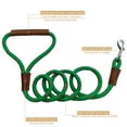 thumbnail image 3 of Heavy Duty Nylon Rope Dog Leashes with With comfortable and durable leather handles, handmade dog leash using strong Nylon rope for Small Medium and Large Dogs, 3 of 8