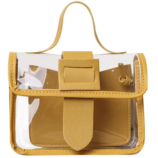 Bolso Hombro Pequeño Jelly para Mujer Bandolera Cruzada Informal para Mujer (amarillo)