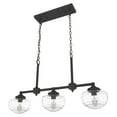 thumbnail image 6 of Hunter - Saddle Creek 3-light Noble Bronze, Large Chandelier, Dimmable, Schoolhouse Style, Linear Shaped, for Bedrooms, Dining, Living Rooms - 19491, 6 of 9
