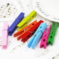 thumbnail image 4 of Nvzi 48pcs 3-Inch Large Natural Wooden Colorful Craft Clothespins, Assorted Colors Pegs Pins Photo Clip, 4 of 5