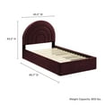 thumbnail image 3 of Platform Bed Frame, Twin, Purple, Velvet, Hotel Bedroom, Modern Contemporary, HB38100, 3 of 9