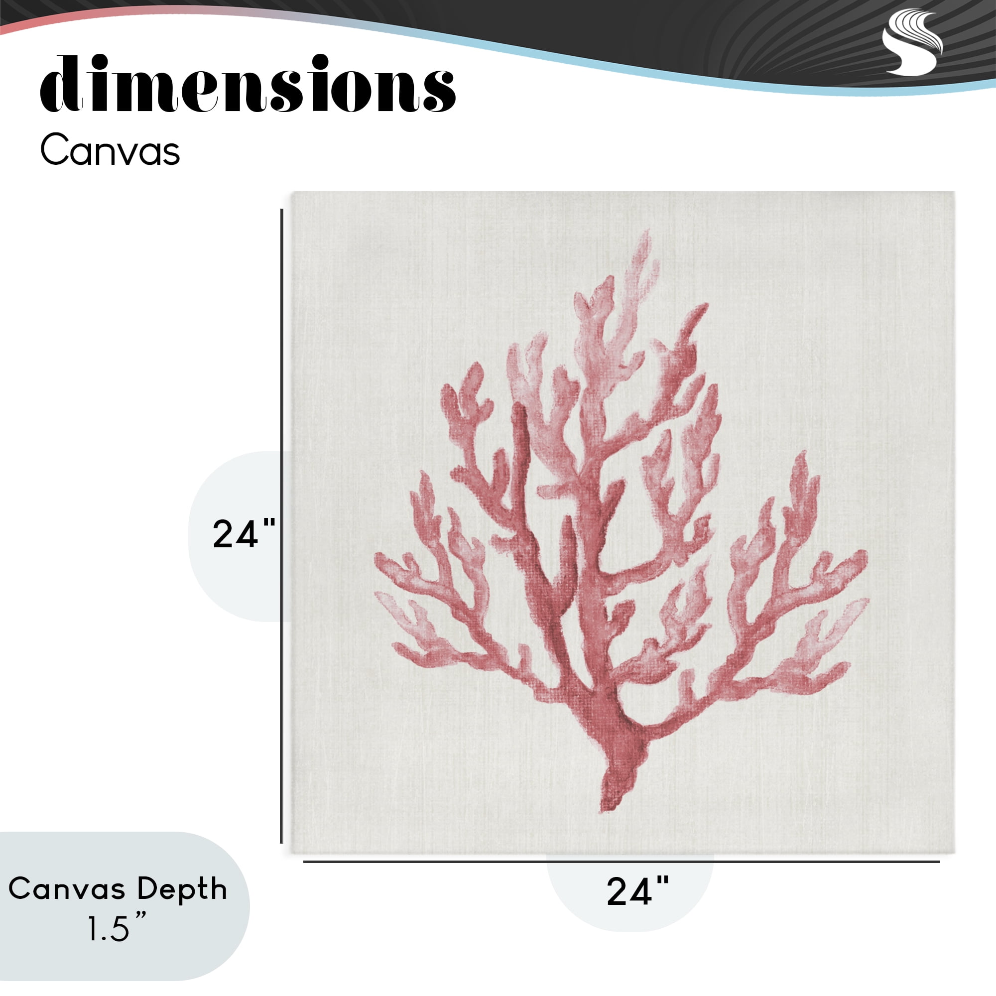 Stupell Industries Muted Pink Coral Branch Canvas Wall Art, design by Janet Tava