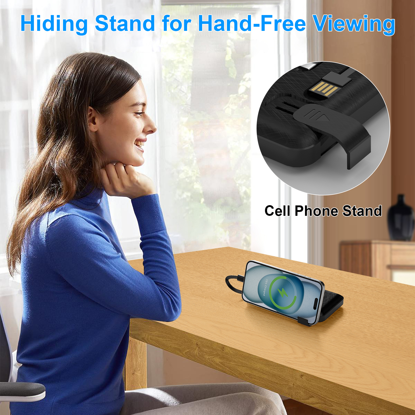 Yelomin 20000mAh Power Bank with 4 Built-In Cables and LED Display photo 3