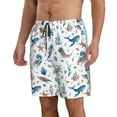 thumbnail image 2 of Naloa Undersea Animals Men's Beach Shorts, Surfing shorts, Swim trunks, Quick Dry Swim Trunks for Surfing Beach Fun - Large, 2 of 9