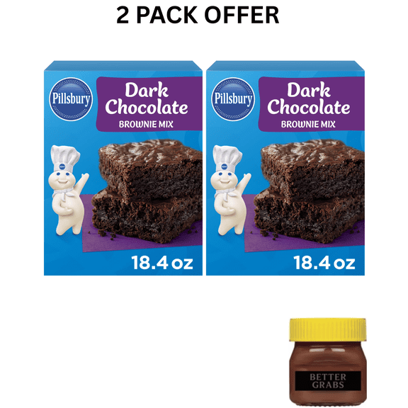 Pillsbury Dark Chocolate Brownie Mix, (18.4 oz Box)