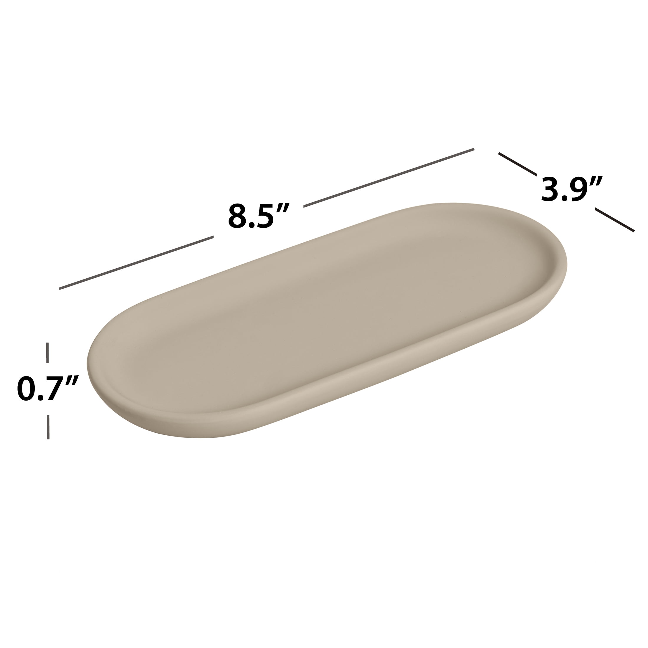 Mainstays Soft Touch Ceramic Tray Tan