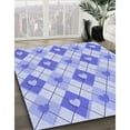 thumbnail image 3 of Ahgly Company Machine Washable Indoor Rectangle Transitional Light Slate Blue Area Rugs, 7' x 10', 3 of 7