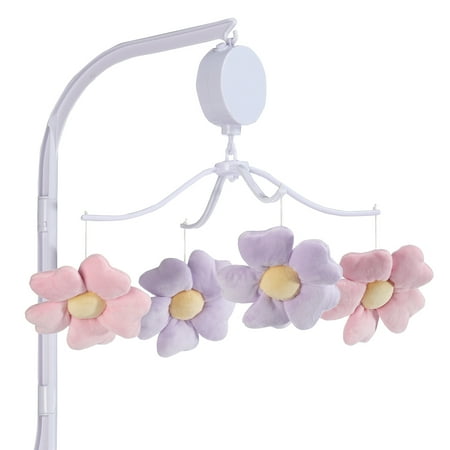 UPC: 0084122016620 | Bedtime Originals Lavender Floral Musical Baby Crib Mobile Soother Toy