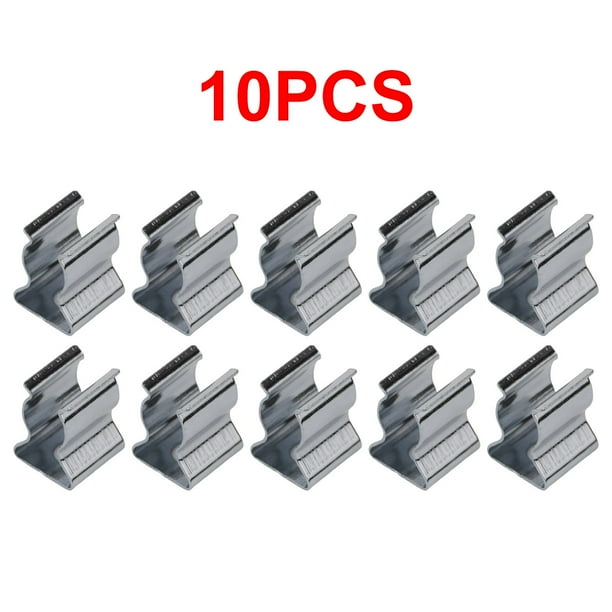 EchoBliss 10Pcs Clips De Rizo De Resorte Tipo Abierto Clips De Herramienta De Acero De Resorte De Alta Resistencia