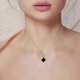 thumbnail image 3 of Lucky Four Leaf Clover Necklace Set 18k Gold Plated Stainless Steel Necklace and Earrings Jewelry Gift for Women and Girls, 3 of 4