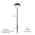 Solar Powered Lights (Set of 24) LED Outdoor Stake Spotlight Fixture for Gardens, Pathways, and