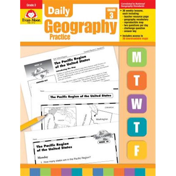 Pre-Owned Daily Geography Practice Grade 3: EMC 3712 (Paperback) 1557999724 9781557999726
