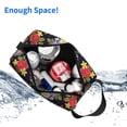 thumbnail image 4 of Uemuo Red Rose Flower Pattern Portable Toiletry Bags with Handle, Waterproof travel Make up Bags for Women, Large Capacity Travel Cosmetic Bags, 4 of 9