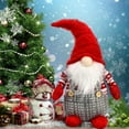 thumbnail image 3 of STPgoods Gnome with Red Hat Christmas Figurine 19.7" (50 cm) Fabric Christmas Decoration Xmas Standing Decoration Christmas Collectible Figurine Xmas Statue Holiday Decor, Red and White, 3 of 6