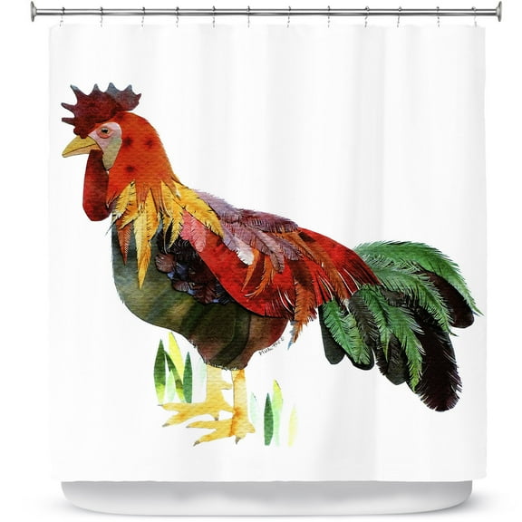 Shower Curtains 70" x 93" from DiaNoche Designs by Marley Ungaro - Rooster