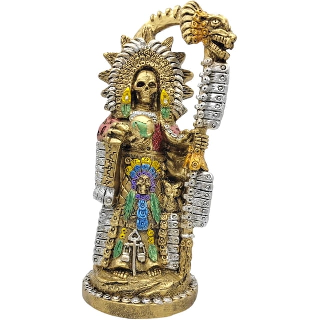MORIN Imágenes | Figura decorativa | Santa Muerte Azteca 27CM (Rojo)