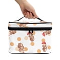 thumbnail image 3 of HELLHERO Polyester Makeup Brush Holder Bag Portable Cosmetic Organizer Bags Lightweight Double Zipper Rabbit and Mushroom Pattern Design, 3 of 6