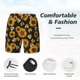 thumbnail image 5 of Daiia Sunflowers And Bww Mens Swim Trunks Swim Shorts Quick Dry Swim Shorts with Mesh Lining Pockets-Medium, 5 of 9