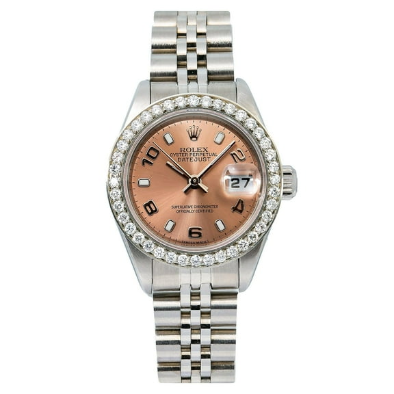 Pre-Owned Rolex Lady Datejust 79160 26MM Brown Dial With Stainless Steel Jubilee Bracelet