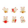 thumbnail image 4 of Home Decor Car Decor Crafts Creative Resin Miniature Decoration Micro Landscape Fortune Cat Mini Lucky Cat Ornaments 2(SPRING COUPLETS), 4 of 6