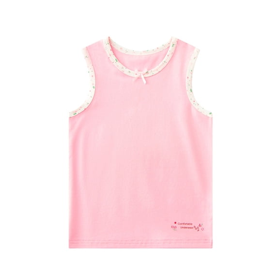 HGIEYS Little Girls Solid Colors Soft Undershirt Sleeveless Shirts Kids Comfort Breathable Tank Tops 2-3 Years