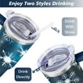 thumbnail image 5 of Merry Christmas 40 Oz Tumbler with Handle Stainless Steel Winter Snowflake Travel Mug Modern Thermal Insulated Coffee Mug for Home Office Supplies Camping Outdoor for Mom Wife Teacher Neighbor, 5 of 7