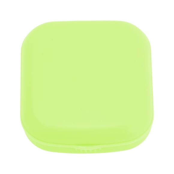 Unique Bargains 1 Set Contact Lens Case Solid Color Lens Storage Case Green