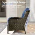 thumbnail image 6 of Vcatnet 2 Pieces Outdoor Patio Furniture Loveseat Sectional Sofa All Weather Wicker Conversation Set for Deck, Porch, Navy Blue, 6 of 6