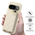 thumbnail image 5 of ELEHOLD Case for Google Pixel 9 / 9 Pro,Detachable Lanyard Crossbody Leather Wallet Case with Ring Holder & Mirror,White, 5 of 9