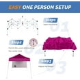thumbnail image 4 of Wubio  6x6 ft Pop Up Canopy Tent, Outdoor Small Canopy Tent with Backpack, Patio Pop Up Gazebo Slant Leg Canopy with 1 Sidewall, Portable Easy Up Canopy (Pink), 4 of 16