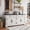 Off White, variant on 66" Farmhouse Buffet Cabinet with Storage, Sideboard Credenza, Carved Cloud-Inspired Doors, 3 Drawers & Adjustable Shelves, Coffee Bar Cabinet, Off White
