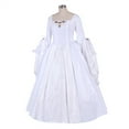 thumbnail image 2 of Women's Tudor Queen Anne Boleyn White Wedding Dress Versailles Gothic Ball Gown Drama Performance Dress, 2 of 6