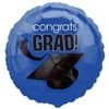 Anagram Congrats Grad School Colors Graduation 18" Foil Balloon, Royal Blue