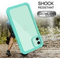 thumbnail image 4 of CellEver Compatible with iPhone 11 Case, Heavy Duty Clear Full-Body Protective Transparent Cover with Soft Shock Absorbing TPU Bumper and Built-in Screen Protector - Mint, 4 of 7