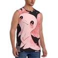 thumbnail image 2 of Balery Cute Axolotl Sakura Blossoms A Men's Sleeveless Muscle Shirts Workout Tank Top, Moisture Wicking, Odor Protection-Medium, 2 of 8