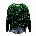 thumbnail image 2 of Ohufall Irish Shamrock Graphic Sweatshirt Women St Patricks Day Long Sleeve Tops Shamrock Sweater Irish Lucky Tunic Shirts Casual Loose Comfy Tops, 2 of 4