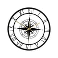 thumbnail image 2 of Reloj de pared con brújula náutica, relojes decorativos para colgar en que no hacen tictac, relojes de de 30 cm para, 2 of 9