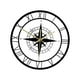 thumbnail image 2 of Reloj de pared con dirección de brújula, reloj de pared silencioso acrílico, relojes decorativos de para , , el, 2 of 9