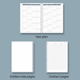 thumbnail image 6 of POPRUN 2026 Weekly Planner, Jan. 2026-Dec. 2026, A4-8.25" x 11.75", 15-Minute Hourly Appointment Book with Monthly Tabs, Spiral-bound Softcover, 2 Inner Pockets, Pen Holder - Black, 6 of 7