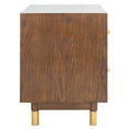 thumbnail image 5 of SAFAVIEH Justice Retro Rustic 2 Drawer Nightstand, Walnut, 5 of 15