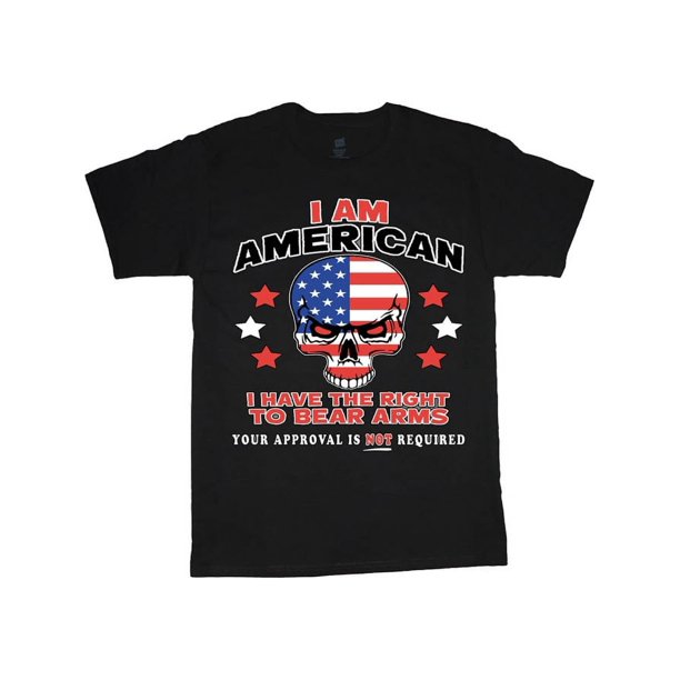 Mens Big and Tall Clothing Graphic Tees American Flag Skull