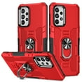 thumbnail image 1 of Allytech for Samsung Galaxy A73 5G Case, Ring Holder Kickstand Anti-Fingerprint Non-slip Anti-Drop Heavy Duty Corner Protection Defender Rugged Case Cover for Samsung A73 5G Phone 6.7", Red, 1 of 10