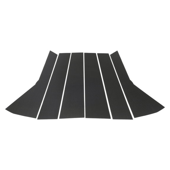 Unique Bargains Door Pillar Window Trim Anti Scratch Sticker Pillar Posts Cover for Ford Bronco Sport 2021-2023 Carbon Fiber Black Front Rear Left Right 6 Pcs
