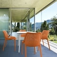 thumbnail image 5 of Luxury Commercial Living 5-Piece White and Orange Square Dining Set 32.25", 5 of 5