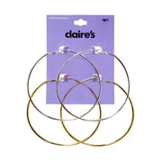 CLAIRES 2ON 80MM GOLD/SILVER HOOP