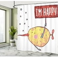 thumbnail image 5 of Ambesonne Cartoon Shower Curtain, Humor Fish, 69"Wx84"L, Multicolor, 5 of 5