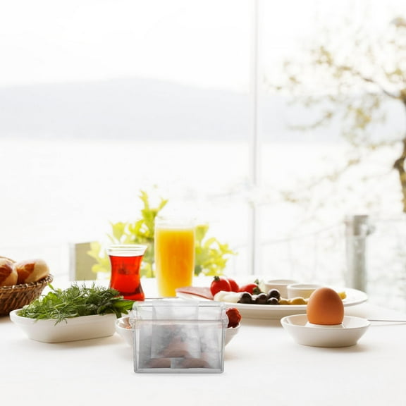 KALLORY 2Pcs Clear Tea Bag Organizer Holder Transparent Box with Strong Stable Structure for Easy Viewing