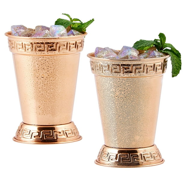 Solid Copper Mint Julep Cups, 12 Oz 2 Piece Set
