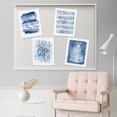 thumbnail image 4 of PixonSign Frameless Wall Art Pastel Blue Fern Plant & Polygons Prints, Set of 4 Abstract Geometric Wall Decor Arts, Nature Wall Décor, Adhesive Canvas Poster, Modern Home Artwork - 8"x10", 4 of 5