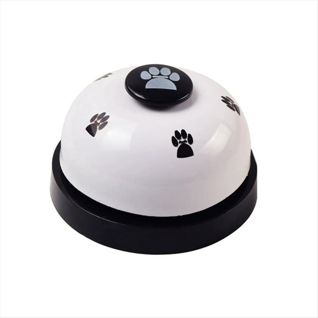 Jouet Cloche d'Appel pour Chien, Jouet Interactif pour Chat, Chaton, Chiot, Rappel de Nourriture, 1 x Cloche d'Appel, Blanc